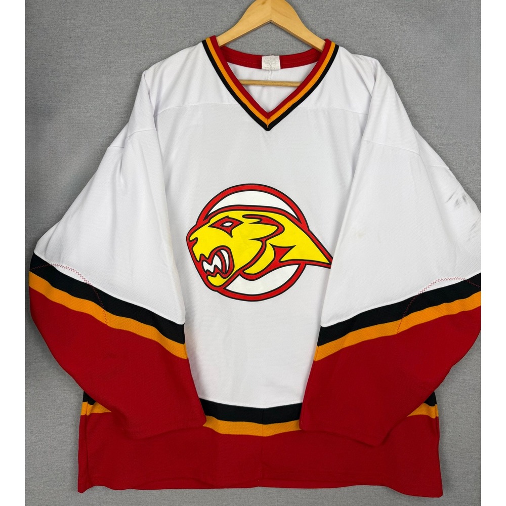 Vintage Florida Panthers NHL Hockey Jersey‎ Athletic Knit AK 93 White Mens XL
